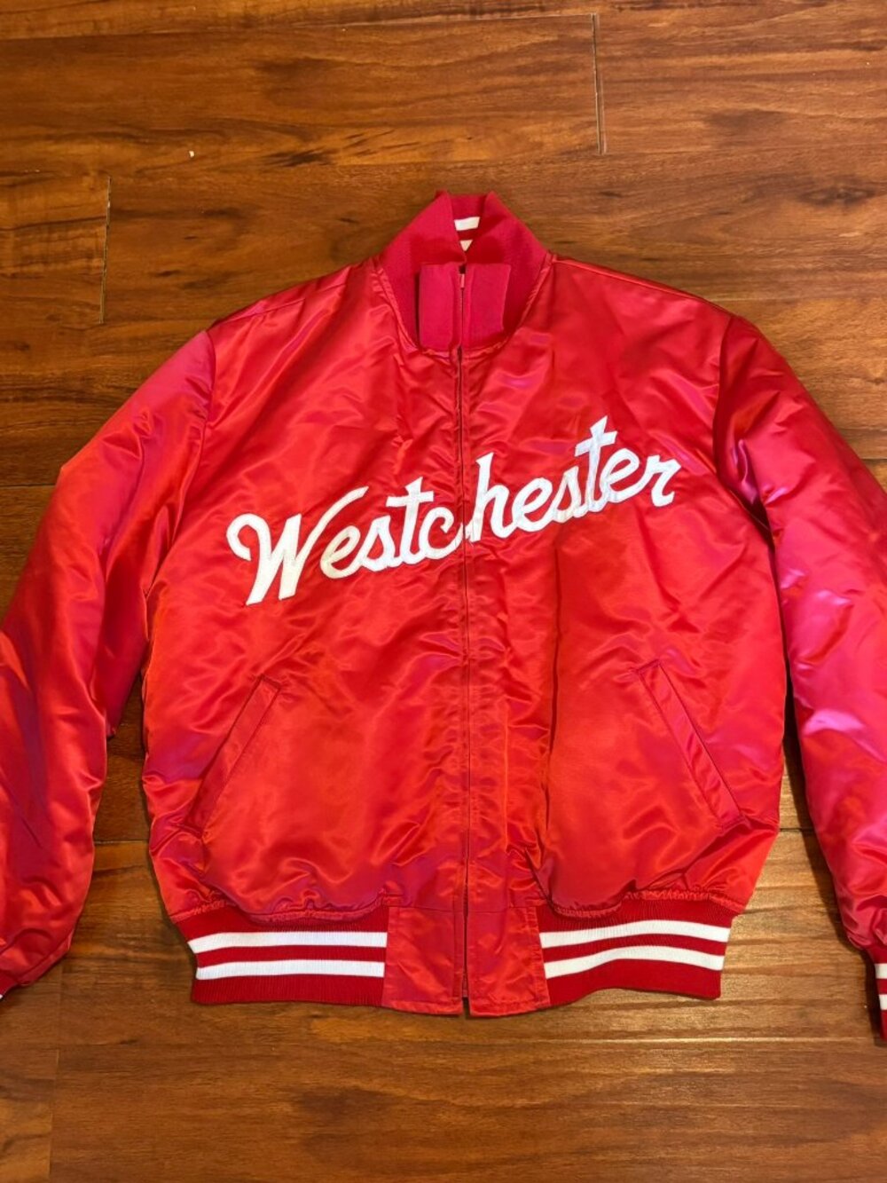 Mens Vintage Westchester New York Nylon Bomber Sports Jacket (XXL)